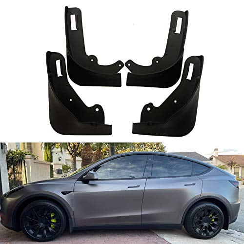 Nansure Mud Flaps for Tesla Model Y Splash Guards Mudguard Mudflaps Car Accessories for Model Y No Need to Drill Holes Nansure Mud Flaps for Tesla Model Y Splash Guards Mudguard Mudflaps Car Accessories for Model Y No Need to Drill Holes